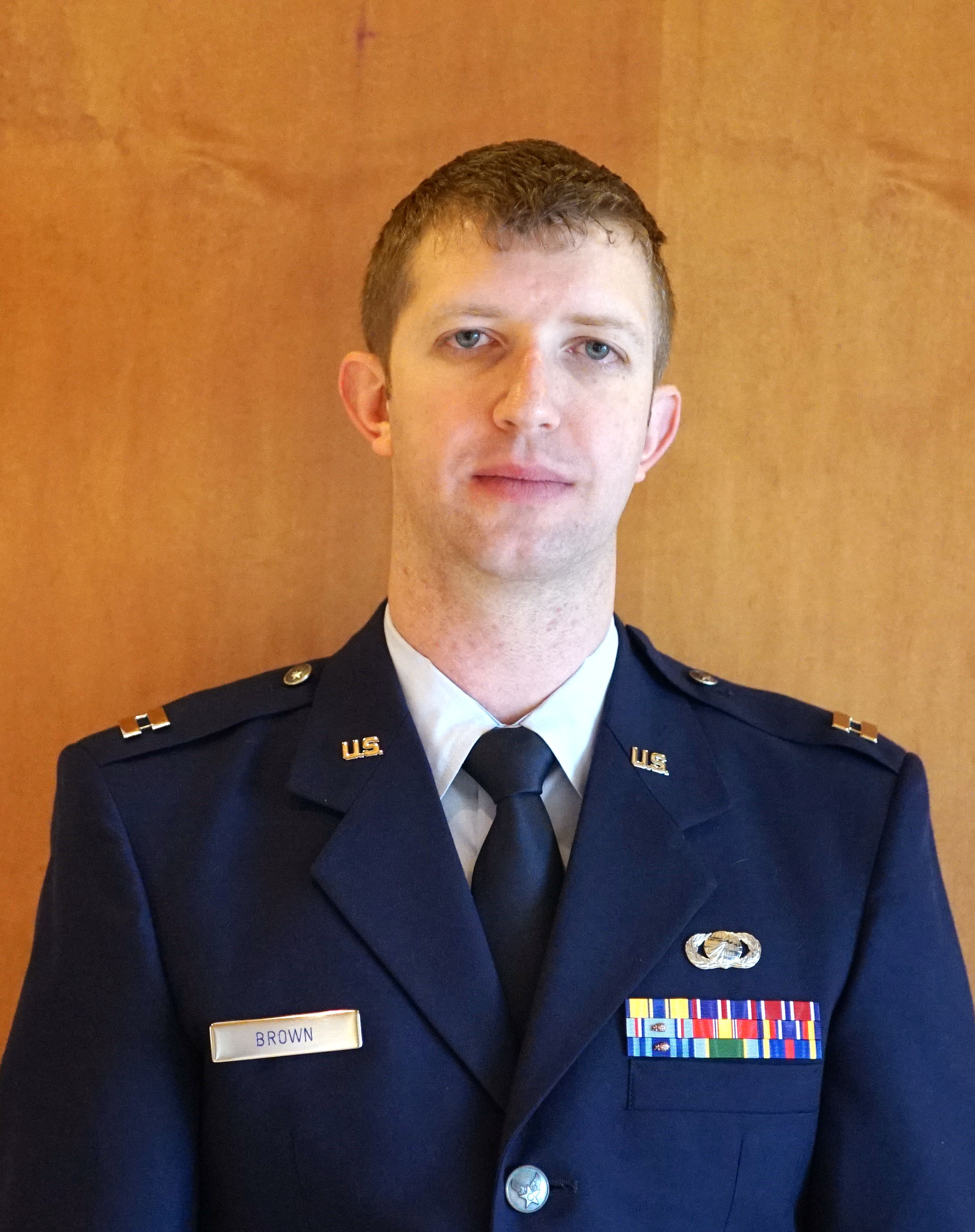 Photo of Capt Michael J. Brown, USAF in service dress