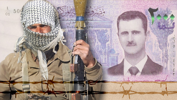 Terrorist with syrian dictator