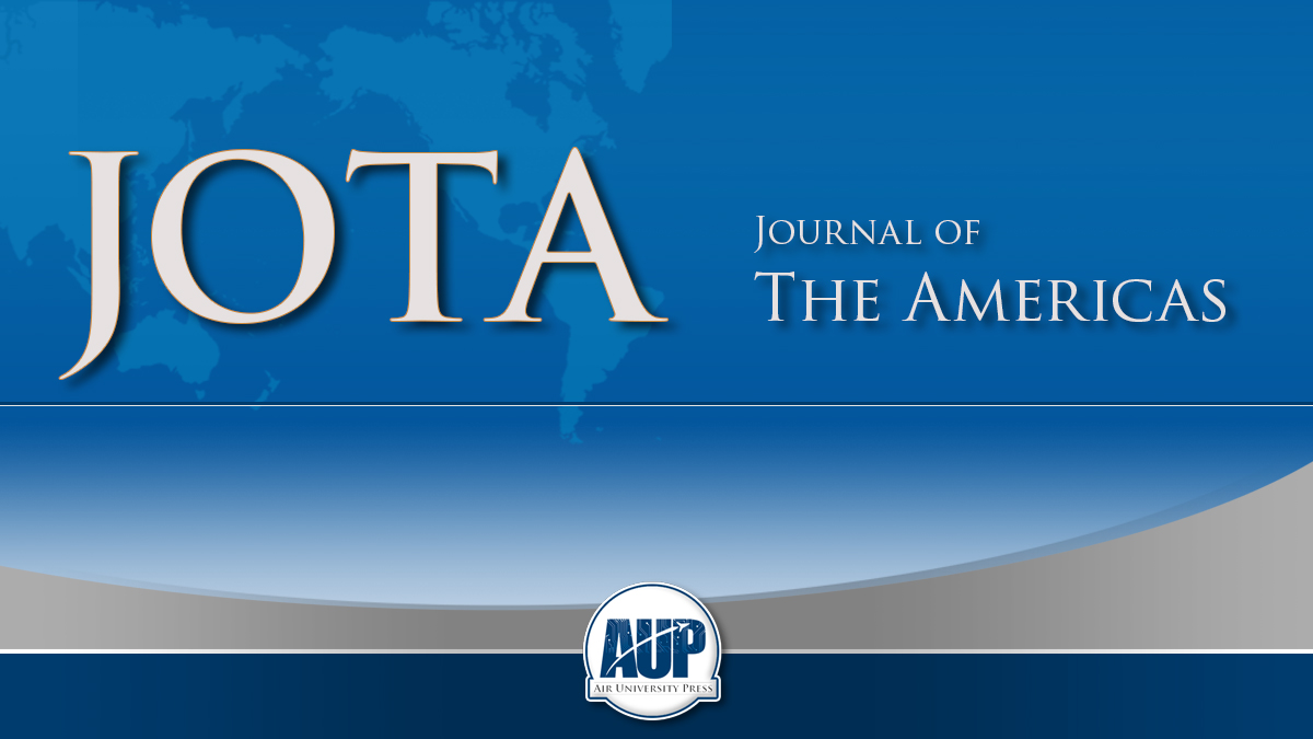 The US Air Force Journal of the Americas (JotA) is a forum for the dissemination of original research articles and review articles in numerous areas, refereed by subject-matter experts, of an academic nature, whose mission seeks to stimulate professional dialogue on Air and Space Power among the members of the Armed Forces of the Americas, historians, professors and the general public. 
