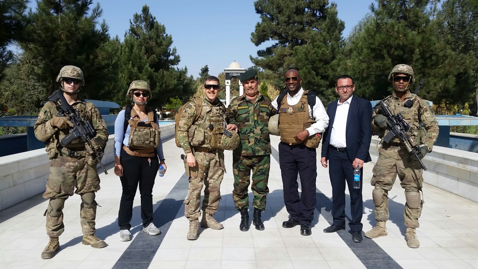Col Paul Szostak and Ben Johnson with their advising team with Gen Sayed, Assistant to the First Deputy Minister of Defense.