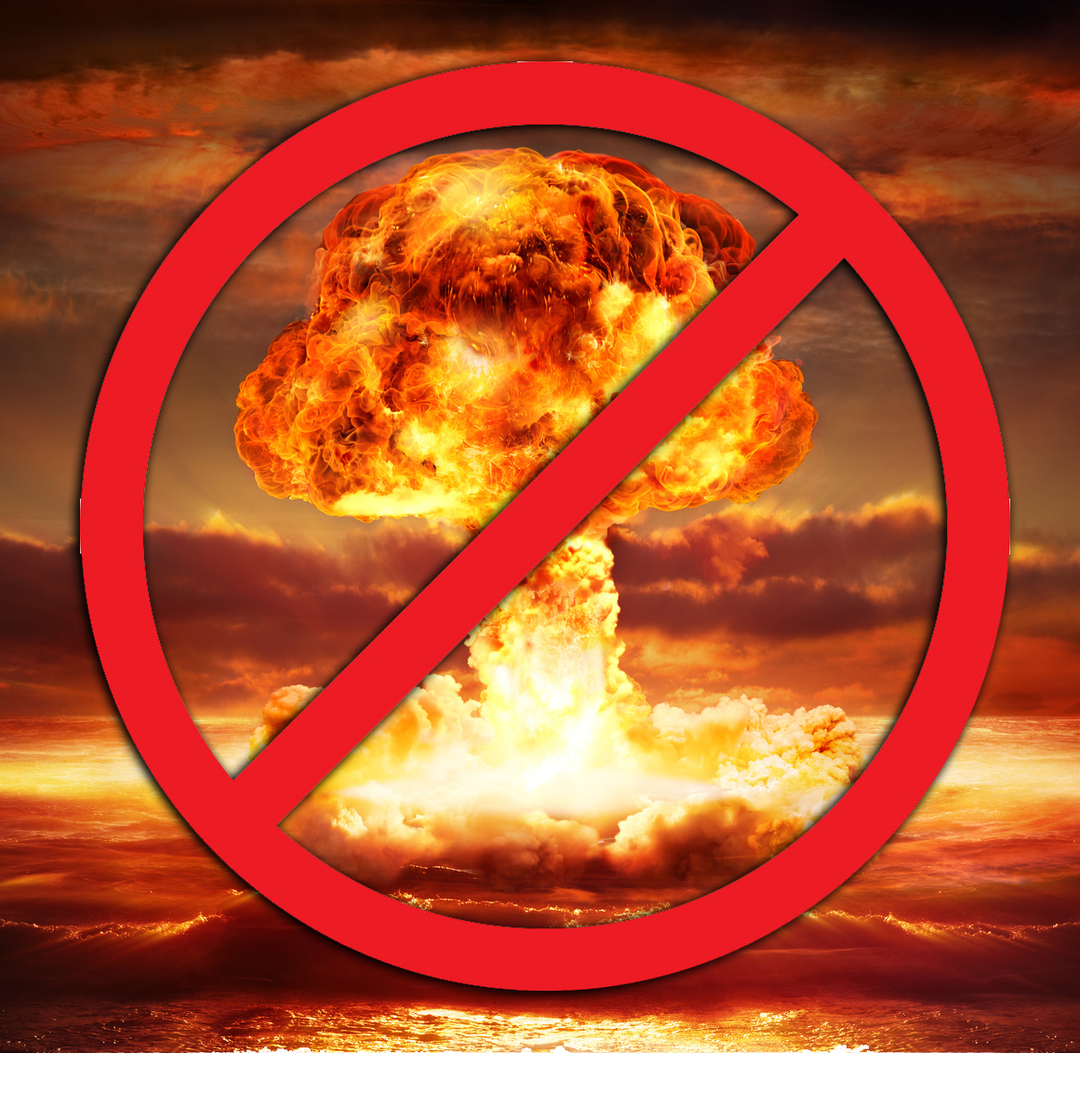 Image of atomic blast with the "no" symbol superimposed