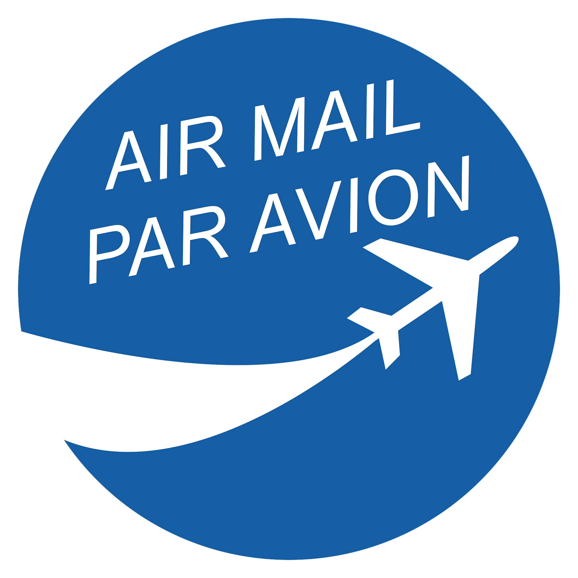 Par avion/ air mail graphic