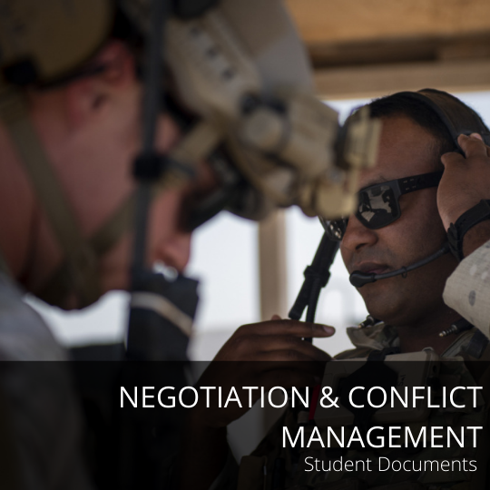 AFNC - Conflict Managment Resources