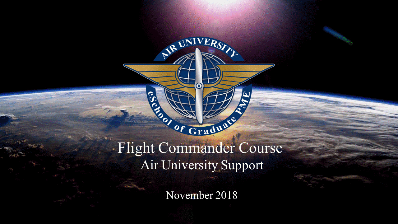 Flight Commanders Course briefing